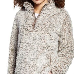 Thread & Supply Seven Wonders Fleece Quarter Zip Pullover supersoft latte color